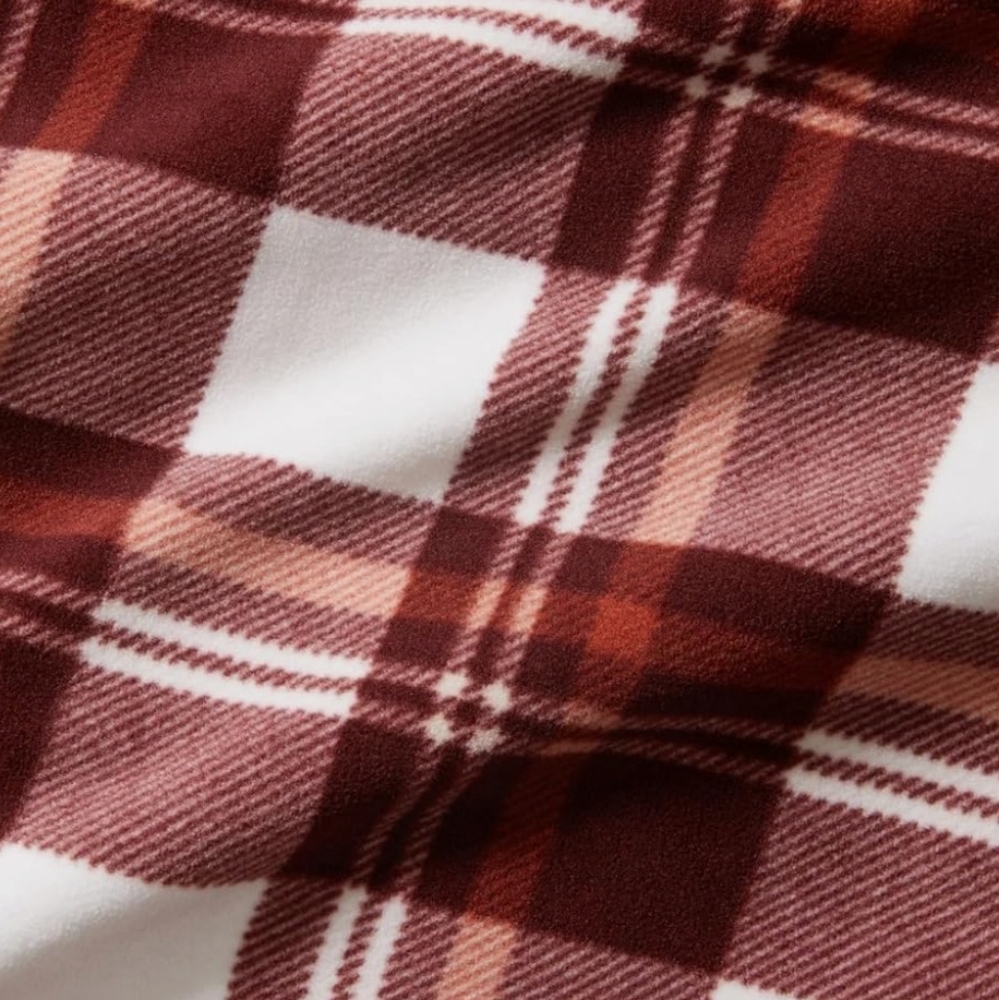 Eddie Bauer Ladies Soft Microfleece Plaid Button Down Shirt - Picture 6 of 7